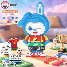 Cute Personalized Blue Animal Series Collection, 1400+ To 2700+ Pcs, Adult Building Block Set, Creative Room Decor, Desktop Ornament, Stress Relief Toy, Halloween Gift, Birthday Gift, Christmas Gift, Graduation Gift, Best Friend Gift, Couple Gift, New Year Gift, Suitable For Everyone - Multicolor - View 16