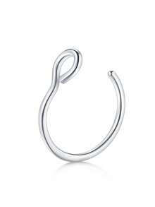 CIZME 1 pieza Anillo de labio falso de acero inoxidable de moda, adecuado para la decoración diaria de las mujeres, sin necesidad de perforación, se puede usar como anillo de labio, clip de labio, joyería de piercing falso de labio, anillo de nariz falso, clip de nariz, clip de cartílago de oreja, clip de cartílago de oreja - Anillo de labio falso - Ver 19