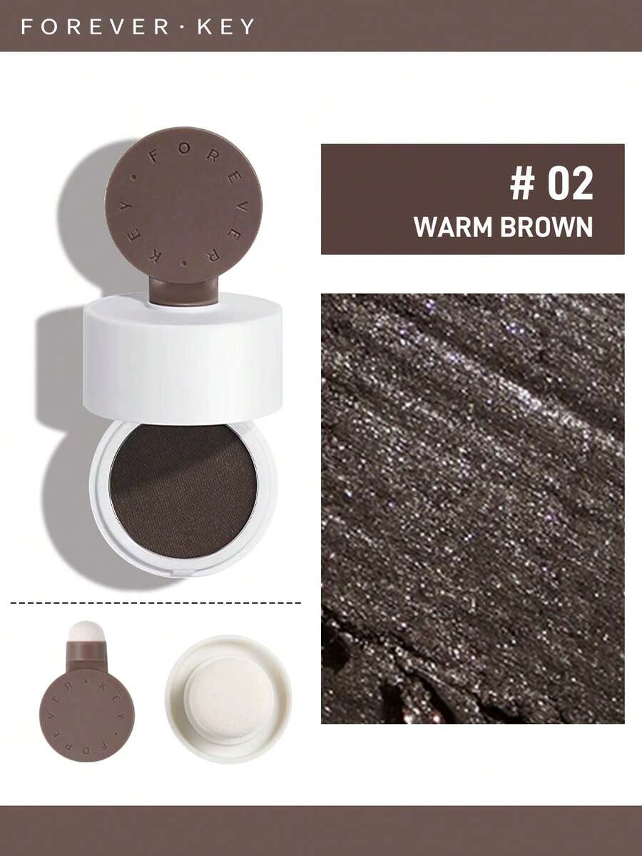 FOREVER KEY FOREVERKEY Hairline Powder Works To Cover Gray Roots And Touch Up Hair With Strong Coverage That Perfectly Blends With Natural Hair Roots. Great For Gen Z And Y2K Lovers For Parties And Dates, It Serves As An Ideal Gift For Birthdays And Mother's Day - 02 WARM BROWN - View 1