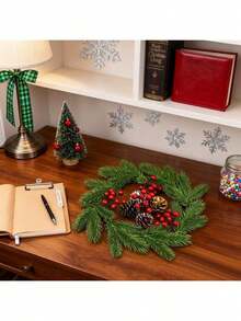 10/50pcs 4.73 Inch Artificial Mini Pine Needle Branches, Christmas Green Stem Faux Cedar, Suitable For DIY Wreaths, Home Office Room Dining Table Kitchen Decor, Halloween, Christmas Decoration - Green - View 6
