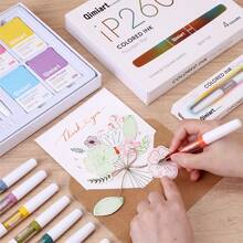 Languo 24pc Set (4 Pens + 20 Replacement Ink Cartridges), 5 Color Series, Colorful Pens, 0.5mm Nib, Perfect For Daily Writing, Office, Business Signing, Holiday Gift - Sets - View 4