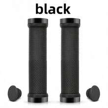 1 Pair Bicycle Handlebar Grips, Black, Black Gold, Black Silver 3 Colors Optional, Anti-Slip Lock-On Grip, Mountain Bike Cycling Accessories - Multicolor - View 12