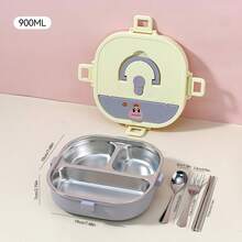 304 Stainless Steel Bento Box Adult, Cute Bento Box For School Student, Portable Stainless Steel Lunch Box With Handle And Cutlery, Leak-Proof Metal Lunch Box, Microwavable Small Lunch Containers With Lids, Japanese Bento Box - Multicolor - View 20