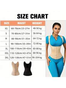 Women Adjustable Shoulder Strap Waist Trainer Vest Corset, Multi‑Row Hook‑Eye Tummy Control Body Shaper, High Compression Waist Cincher For Gym Workout Daily Under Dress - Black - View 5