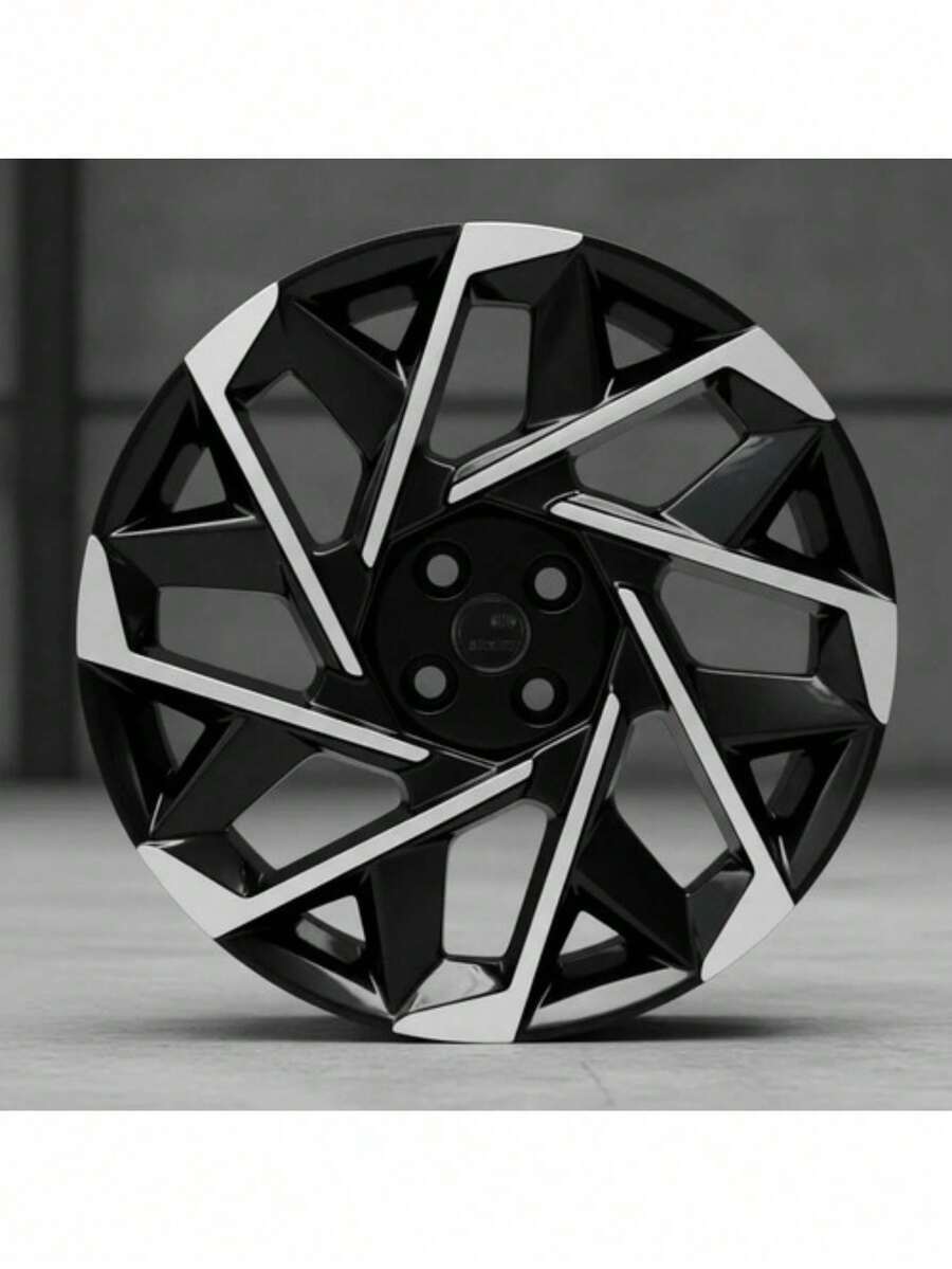 Jogo 4 Calotas Esportiva Aro 15 Universal Bicolor Preto Prata Cubo Padrão Kit 4peças Hb20 Gol Voyage Saveiro  Emblema Adesivo Resinado Grid Parafuso - A - Visão 1