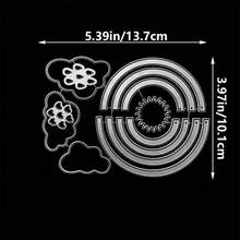 Sun And Cloud Card Making Cutting Die, Metal Scrapbooking Die, DIY Background Frame Craft Embossing Template, Paper/Photo Album Art Tool - Silver-white - View 9