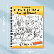 1pc, Suitable For Beginners And Novices Sketching Drawing Book, From Copying To Self-Adaptive Drawing, Lines, Shading, Spiral Binding (Pencil Not Included) - Single Piece - View 7