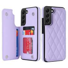 WEFOR 錢包手機殼，適用 Galaxy S26 S25 S25 S24 S23 S22 Ultra Plus S25EDGE 24 FE，多卡槽設計，磁吸扣，附支架，防震保護殼，相容 iPhone 17 AIR 16e 16 15 14 13 12 11 Pro Max XR XS MAX，磁吸設計，RFID 防盜卡槽，磁吸手機保護殼，防震，中性款 - 紫色 - 查看 25