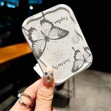 Cute Butterfly Makeup Mirror, Portable Folding Touch-Up Mirror, Mini Handheld Mirror Comb Combo - Multicolor - View 7