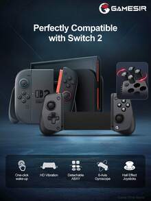 GameSir X5s 無線 Android iOS 手機遊戲控制器，兼容 2 PC 遊戲手柄，霍爾效應搖桿、可切換觸發模式、6 軸陀螺儀、Turbo 功能，黑色 - 黑色 - 查看 5