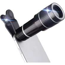 1pc Universal 20X/12X/8X Telephoto Lens Attachment, Clip-On Telephoto Lens For Single Camera Lens, Zoom Lens With Phone Clip For Photography And Video Recording (Not Compatible With Dual And Triple Camera Configurations) - Multicolor - View 14