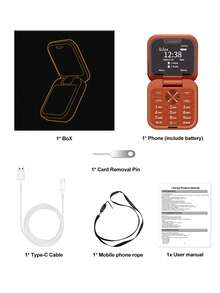 2026新款 SERVO I18 Pro 翻蓋手機 2G GSM 1.77吋 Type-C 通話錄音 魔術語音 黑名單 雙卡 Mini 折疊手機 - 金色 - 查看 12