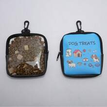 1pc Zippered Dog Training Treat Bag, Polyester Pet Treat Pouch With Transparent Side, Single-Sided Print Portable Hands-Free Storage Bag, Suitable For Dog Walking And Outdoor Training - Multicolor - View 8