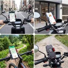 1pc Shockproof Anti-Drop Electric Scooter Phone Holder, Universal Bicycle Motorcycle Navigation Mount For Riding - A - View 2