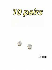 Men's Magnetic Ear Studs, No Piercing Required, Cubic Zirconia Decorated Clip-On Earrings,Halloween Costume - Multicolor - View 17