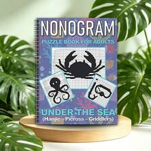 Nonogram Puzzles Logic Picture Book, Suitable For All Ages, Spiral Bound For Easy Page Turning, Detachable Inner Pages, Includes Various Difficulty Levels Of Nonogram Sudoku Games, Relaxing And Stress-Relieving, Multiple Styles Available (Pen Not Included) - 1 Piece - View 8