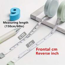 1pc Household Affordable Mini Tape Measure, Meter Ruler, Small, Portable, Double-Sided Scale, Household Measurement Of Clothes, Height, Multi-Function, High-Precision, Household Necessary Measurement Length 1.5m/59in - Random Color - View 6