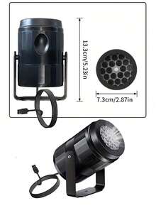1pc USB Powered LED Halloween Projector Light, 360° Adjustable Angle, Can Project Rotating Ghost, Pumpkin, Skull And Spider Patterns, Suitable For Indoor Walls, Windows And Ceilings, Create Scary Atmosphere, Ideal Home Halloween Party Decoration - Projector Lamp - View 4