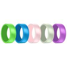 5 Packs Silicone Protective Cover For Smart Ring, Soft Anti-Scratch Silicone Sleeve Protector Case Compatible With Oura Ring Gen 3/4 Galaxy Ring, Night Glow Accessories - View 8