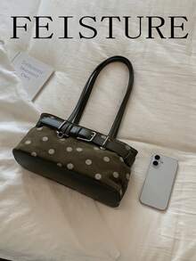 FEISTURE 1件女款時尚腋下肩背包，附裝飾肩帶，適合日常出行、約會、通勤 - 綠色 - 查看 7
