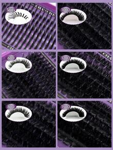708/700/684/600/180pcs Eyelash Extension Kit, DIY Segmented Lashes, Large Capacity Soft False Eyelash Bundle Set, Suitable For Beginners, DIY Home Use, Fluffy And Thick, Easy To Use, Portable And Reusable, Spiky+D-Curl False Eyelashes - Multicolor - View 8