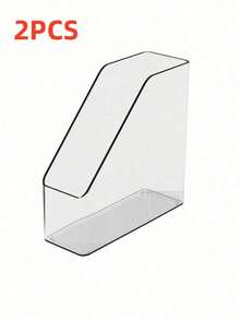 1/2pcs Transparent Bookshelf Desktop Storage Rack Thick Acrylic File Organizer Box Transparent Invisible Acrylic Book Stand Multi-Functional Office Desk Storage Rack Student Stationery Rack Bookshelf Storage Box Transparent Magazine Holder Suitable For Desktop Organization Student Office Bookshelf Magazine Rack Transparent Plastic Vertical File Magazine Storage Box Desktop File Magazine Bookshelf Office Desk Storage Rack Best Gift For Students Suitable For Various Occasions Decoration Holiday Gifts And More Essential For Back To School Season - View 11
