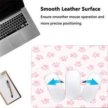 1 buah Alas Meja Motif Jejak Kaki Warna Pink, Alas Meja Persegi Panjang Besar untuk Kantor & Rumah, Alas Meja Panjang untuk Keyboard dan Mouse Gaming - View 10