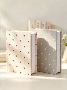 1pc/100 Pages Photo Album, Red Heart Inner Page Commemorative Photo Album Book, Memory Storage Book For Family, Friends And Couples, Home Decor, 6 Inch, Home Supplies, Suitable For Gifting To Friends, Collecting - Multicolor 2 - View 16