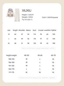 Gongdie 2 Pieces Christmas Flannel Pajamas For Women,Winter White Soft Thick Plush Loungewear With Pocket - Beige - View 8