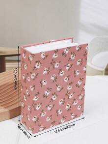1pc 6 Inch 100 Page Vintage Minimalist White Floral Pattern Home Decor Photo Album, Birthday Graduation Gift - A - View 3