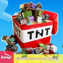 صندوق تخزين مغناطيسي Minecraft Pixel Game MC TNT لبناء العالم، لعبة مجسمات صغيرة Mini Figure، صندوق تخزين مغناطيسي Mini World، ملحق مناسب للهدايا والمجموعات والاستخدام اليومي - متعدد الألوان - مشاهدة 2