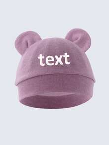1PC Customized Baby Name Newborn Hat, For Boys And Girls Daily Use, Anti-Scratch And Warm, Suitable For All Seasons, Personalized Printed Name LOGO Beanie, Baby Gift, Gift For Kids, Ideal Gift For Baby Shower 0-3M - Multicolor - View 9