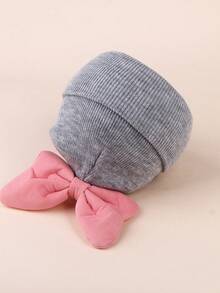 1/2PCS Girls Toddler Baby Knitted Big Bow Decor Cute Children Autumn Winter Warm Knitted Knitted Hat - Bow - View 6