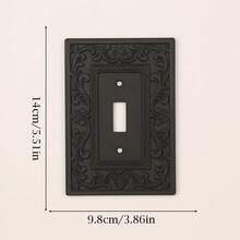 1PC 3D Printed Premium Plastic Gothic Vintage Carved Switch Plate, Retro European Style Wall Switch Decorative Panel, Halloween Personalized Soft Decor Switch Plate Suitable For Studio Wall Backdrop Scene - Multicolor - View 16
