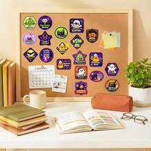 50Pcs Halloween Cartoon Reward Stickers, Waterproof Praise Incentive Decals With English Words For Classroom Motivation And Planner Decoration - 50 PCS - View 7
