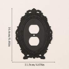 1PC 3D Printed Premium Plastic European Rococo Relief Switch Panel, Vintage Carved Wall Socket Decorative Frame, Halloween Home Atmosphere Decor Suitable For Bedroom Living Room Wall Arrangement - Multicolor - View 20