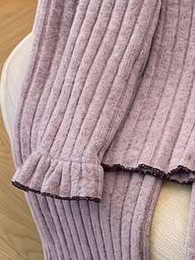 Autumn/Winter Girls'sweet Bow Decoration Pink Long Sleeve+Long Pants Pajamas Two Pieces Set,Comfortable And Casual Fabric,Suitable For Sleeping At Home - Pink - View 7
