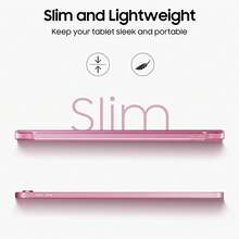 Transparent Starry Glitter Tri-Fold Protective Case, Compatible With IPad 10th Gen 10.9 Inch And 11th Gen (A16), Auto Sleep/Wake, Solid Color Tablet Protective Cover With Stand - Silver - View 5