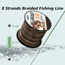Braided Fishing Line Professional Grade High Strength Performance Suitable For Saltwater And Freshwater Fish Colorful Braided Fishing Line Enhanced Visibility PE Braided Line - Army Green - View 3