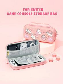 1pc Cartoon Cat Graffiti Pattern Game Console Protective Case, Compatible With Switch 2 (2025)/Switch OLED/Switch Console, Made Of Soft TPU Material Soft Shell/Hard Shell, Universal Storage Bag, No Disassembly Required, Anti-Drop And Dust-Proof, Ideal Gift Compatible With Switch Gamers - View 11