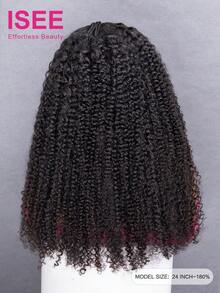 ISEE Hair Wear Go Glueless Braided Kinky Curly Human Hair Wig 9x6 Lace 18-26 Inch 180% Density Bleached Knots Natural Curl Pattern Invisible Lace Seamless Blend Beginner Friendly Ready To Wear For Women - SNatural - View 5