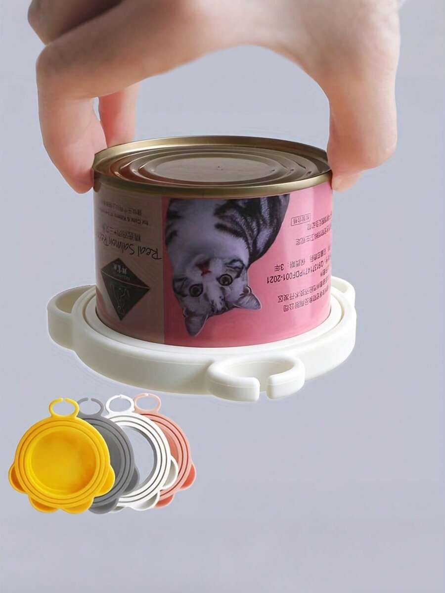 1pc Pet Food Can Lid, Universal Cat & Dog Food Sealing Cover, Multi-Functional Fresh-Keeping Lid, Pet Supplies - Multicolor - View 1