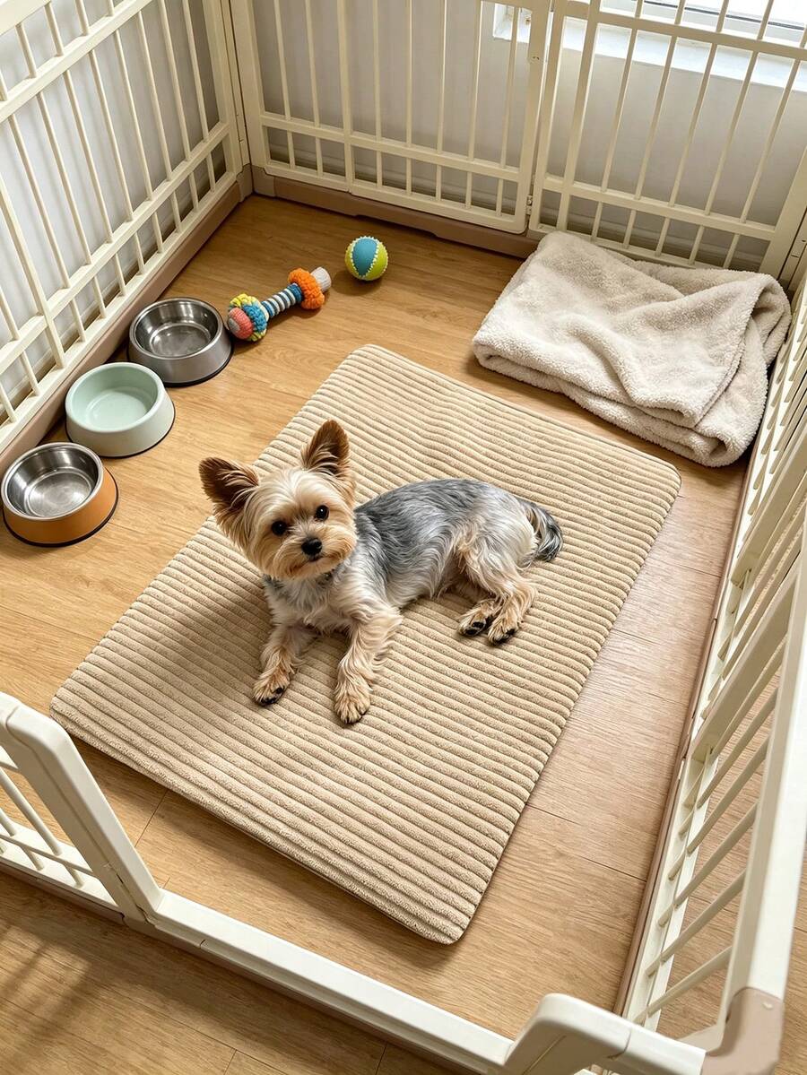 1pc Soft Corduroy Pet Cushion, Warm Sleeping Pad For Cats And Dogs, Non-Slip Indoor Window Sill Sofa Bed, Suitable For Large, Medium And Small Pets, Machine Washable - Multicolor - View 1