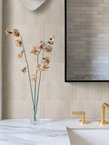 1/10/20pcs Modern Linear Peel And Stick Wall Tiles, 3D Backsplash Tile Stickers, Self-Adhesive Wall Stickers For Kitchen Bathroom - Wall Stickers - View 2