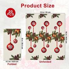 20/40/60PCS Christmas Paper Napkins, Disposable Christmas Guest Towels, Xmas Hand Towels For Bathroom, Christmas Tree Paper Napkins For Holiday Party Table Decor - Christmas - View 12