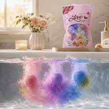 60pcs Mini Bath Bomb Gift Set, Colorful Floral Bath Salts, Cute Floral Scented Spa Bath Bombs, Birthday Gift For Girlfriend, Wife, Mom - 12 Fragrances - View 1