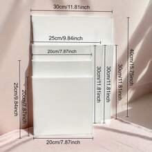 1pc Multi-Size Pure White Blank Canvas Frame, Painting Canvas Board, Hand-Drawn Creative Art Board, Flat Canvas Suitable For Paint Application, Back To School Art Course Creation, Christmas Theme Painting, Halloween Style Pattern Tracing And Coloring, Art Supplies Short Video Promotion - Multi-color - View 4