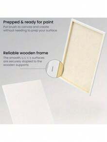1pc Multi-Size Pure White Blank Canvas Frame, Painting Canvas Board, Hand-Drawn Creative Art Board, Flat Canvas Suitable For Paint Application, Back To School Art Course Creation, Christmas Theme Painting, Halloween Style Pattern Tracing And Coloring, Art Supplies Short Video Promotion - Multi-color - View 5
