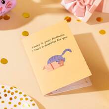Kartu Ucapan Ulang Tahun Pop-Up 3D, Kartu Kerajinan Kertas Kotak Hadiah Kejutan Anak Kucing Lucu dengan Balon Warna-warni, Topi Pesta, dan Dekorasi Hadiah, Kartu Pop-Up Desain Kucing Kartun, Kejutan Ulang Tahun Seru untuk Penggemar Kucing, Teman, dan Anggota Keluarga - kartu - View 5