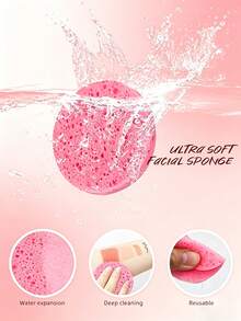20/10/1pc Compressed Round Facial Cleansing Pads, Wood Pulp Material, Reusable Exfoliating Facial Wipes, Suitable For Home Or Travel, Summer Facial Towels (6cm/2.36in) - Multicolor - View 4